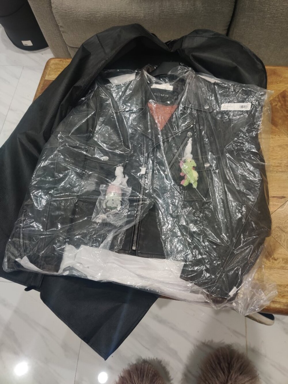 Coach x Brain Dead leather jacket size XL New UNISEX - Picture 5 of 5